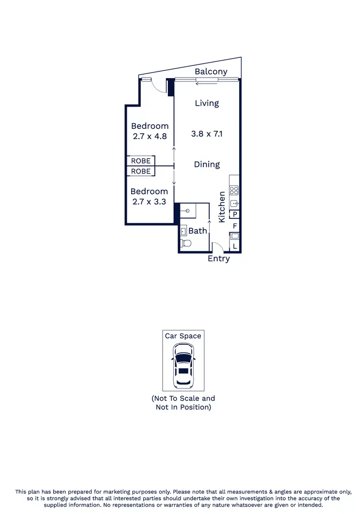 Floorplan of Homely apartment listing, 2701/35 Malcolm Street, South Yarra VIC 3141