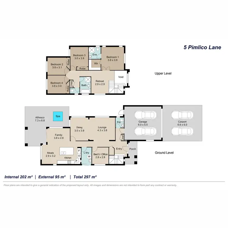 Floorplan of Homely house listing, 5 Pimlico Lane, Aspley QLD 4034
