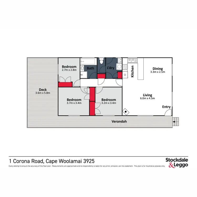 Floorplan of Homely house listing, 1 Corona Road, Cape Woolamai VIC 3925