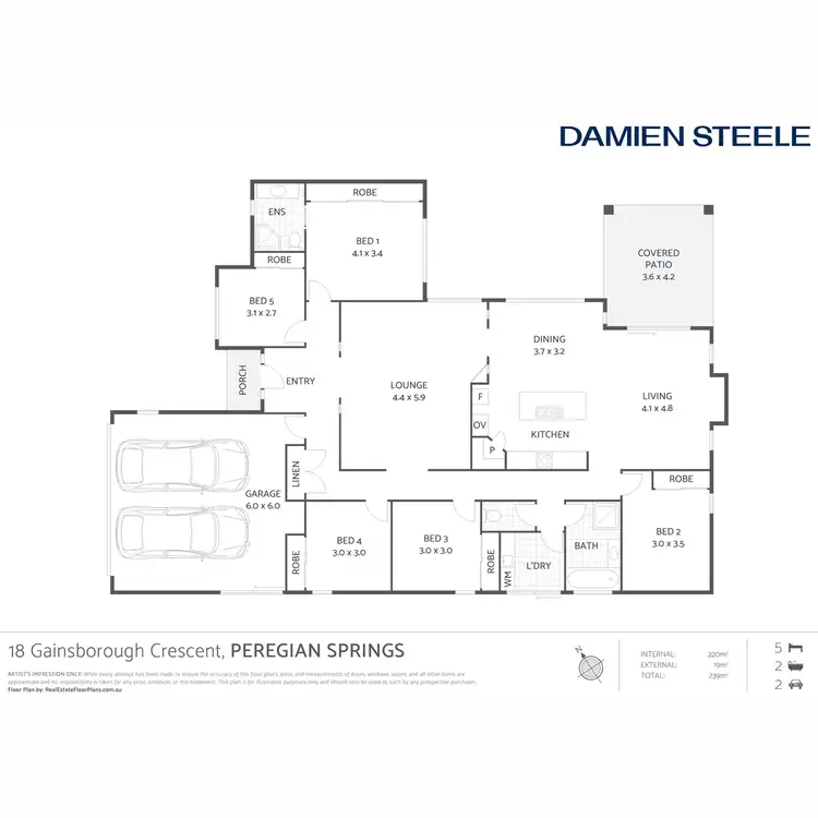 Floorplan of Homely house listing, 18 Gainsborough Crescent, Peregian Springs QLD 4573
