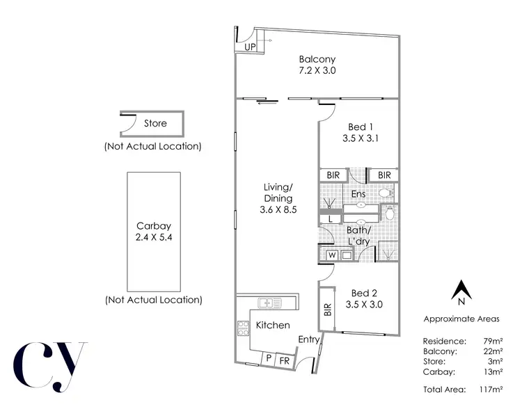 Floorplan of Homely apartment listing, 15/9 Linkage Avenue, Cockburn Central WA 6164