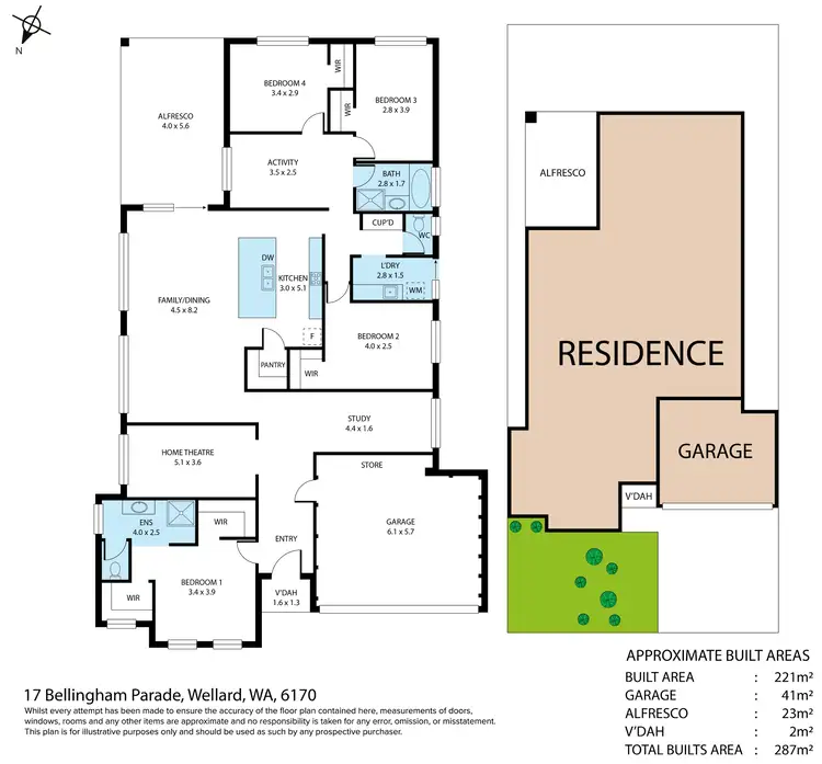 Floorplan of Homely house listing, 17 Bellingham Parade, Wellard WA 6170