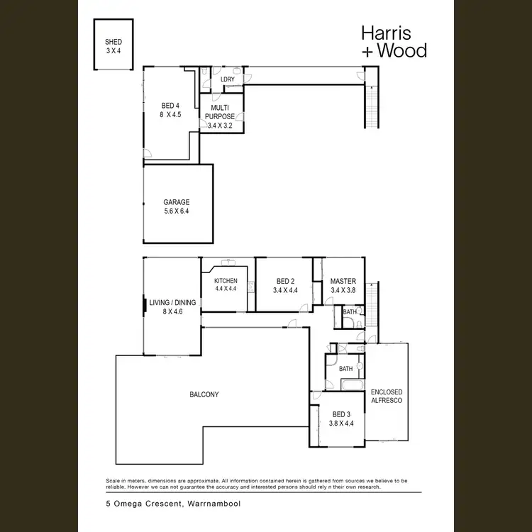 Floorplan of Homely house listing, 5 Omega Crescent, Warrnambool VIC 3280
