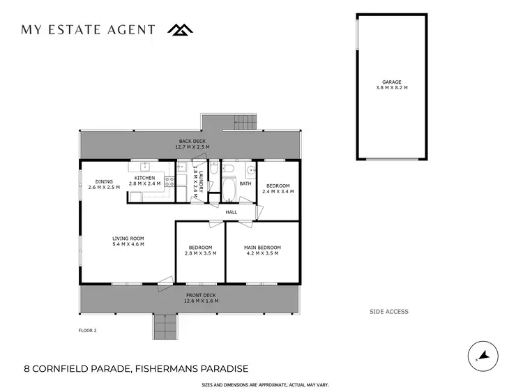 Floorplan of Homely house listing, 8 Cornfield Parade, Fishermans Paradise NSW 2539