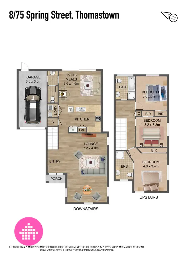 Floorplan of Homely townhouse listing, 8/75 Spring Street, Thomastown VIC 3074
