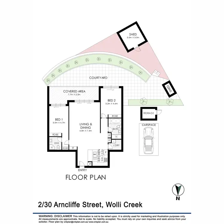 Floorplan of Homely apartment listing, 2/30-32 Arncliffe Street, Wolli Creek NSW 2205