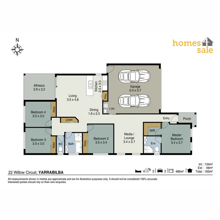 Floorplan of Homely house listing, 22 Willow Circuit, Yarrabilba QLD 4207