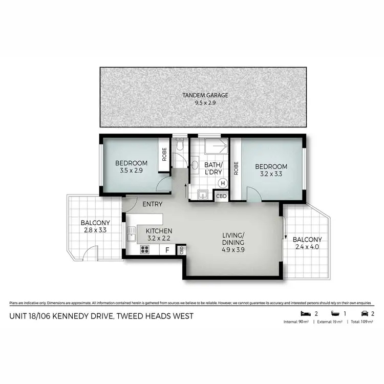 Floorplan of Homely unit listing, 18/106 Kennedy Drive, Tweed Heads West NSW 2485