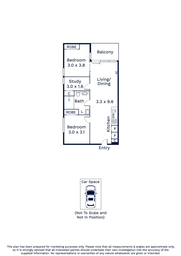 Floorplan of Homely apartment listing, 609/67 Galada Avenue, Parkville VIC 3052