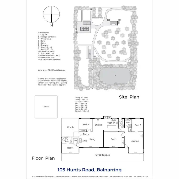 Floorplan of Homely rural property listing, 105 Hunts Road, Balnarring VIC 3926