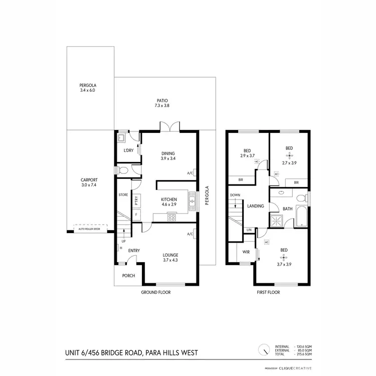 Floorplan of Homely townhouse listing, 6/456 Bridge Road, Para Hills West SA 5096