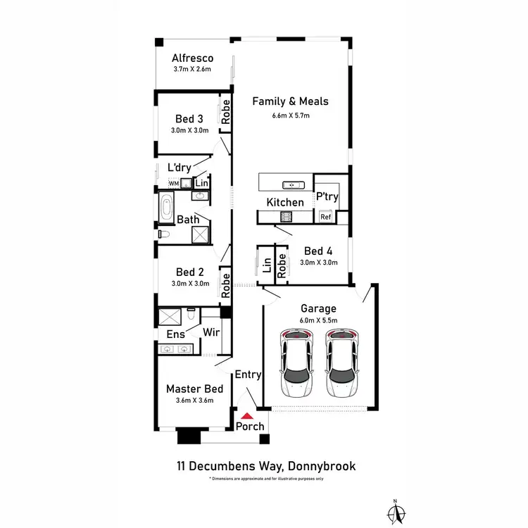 Floorplan of Homely house listing, 11 Decumbens Way, Donnybrook VIC 3064