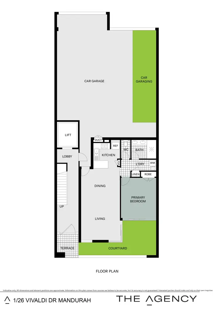 Floorplan of Homely unit listing, 1/26 Vivaldi Drive, Mandurah WA 6210