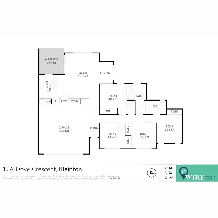 Floorplan of Homely house listing, 12a Dove Crescent, Kleinton QLD 4352