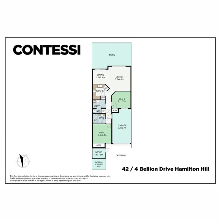 Floorplan of Homely villa listing, 42/4 Bellion Drive, Hamilton Hill WA 6163