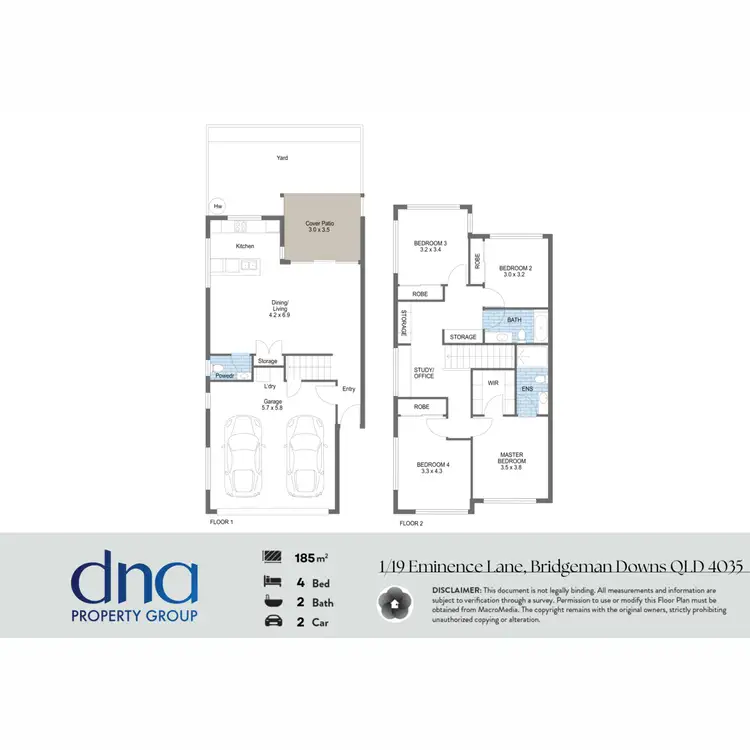 Floorplan of Homely townhouse listing, 1/19 Eminence Lane, Bridgeman Downs QLD 4035