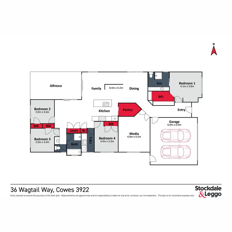 Floorplan of Homely house listing, 36 Wagtail Way, Cowes VIC 3922