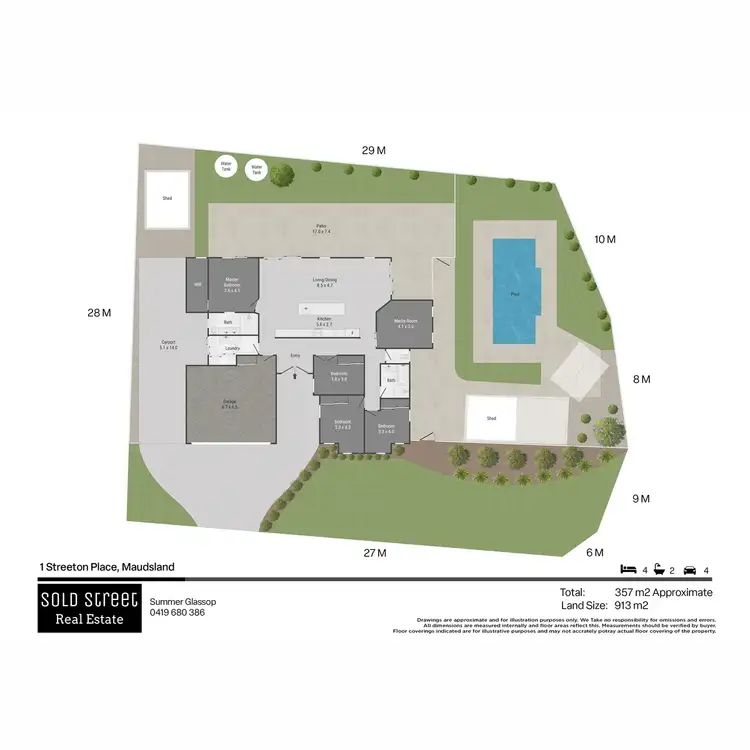 Floorplan of Homely house listing, 1 Streeton Place, Maudsland QLD 4210