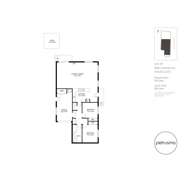 Floorplan of Homely villa listing, 34/1684 Channel Highway, Margate TAS 7054