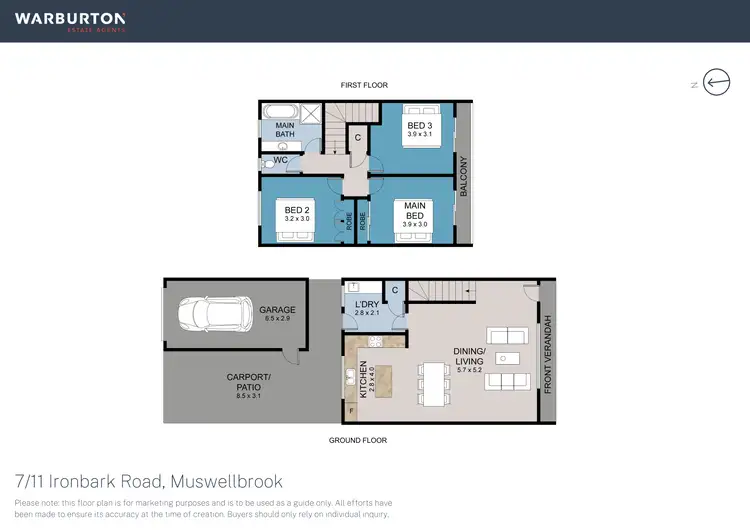 Floorplan of Homely townhouse listing, 7/11 Ironbark Road, Muswellbrook NSW 2333