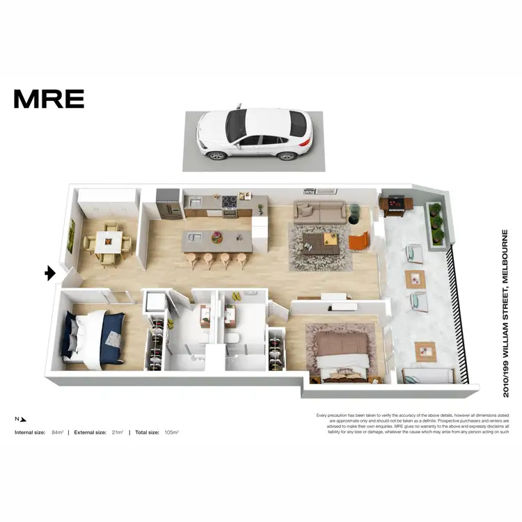Floorplan of Homely apartment listing, 2010/199 William Street, Melbourne VIC 3000