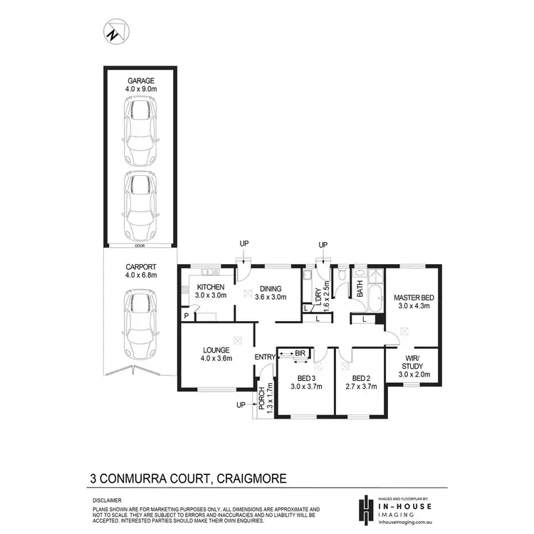 Floorplan of Homely house listing, 3 Conmurra Court, Craigmore SA 5114