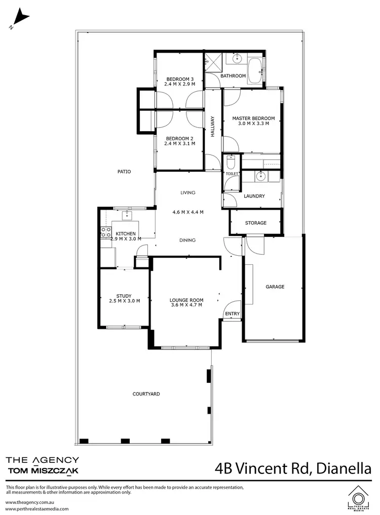 Floorplan of Homely villa listing, 4b Vincent Road, Dianella WA 6059