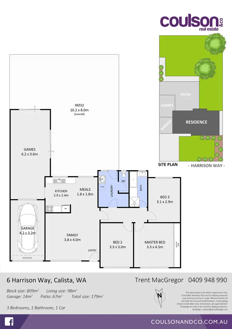 Floorplan of Homely house listing, 6 Harrison Way, Calista WA 6167