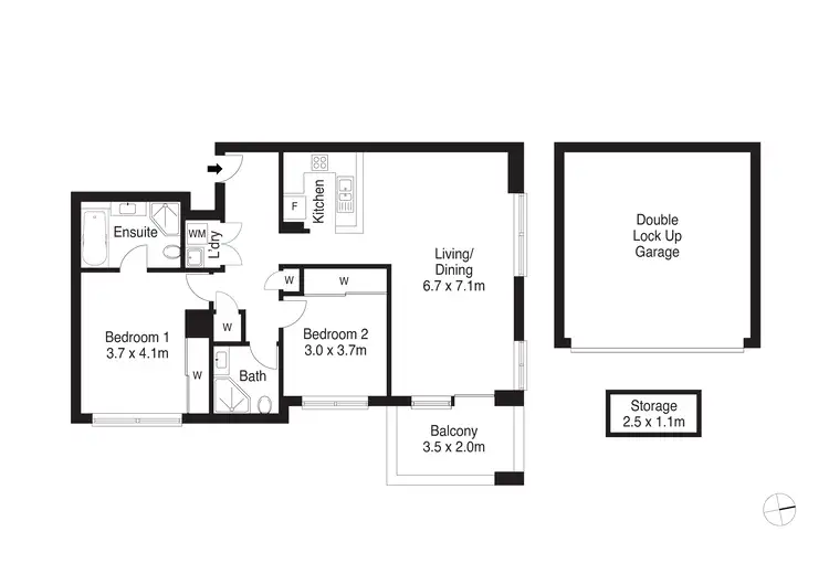 Floorplan of Homely apartment listing, 22/27 Windward Parade, Chiswick NSW 2046