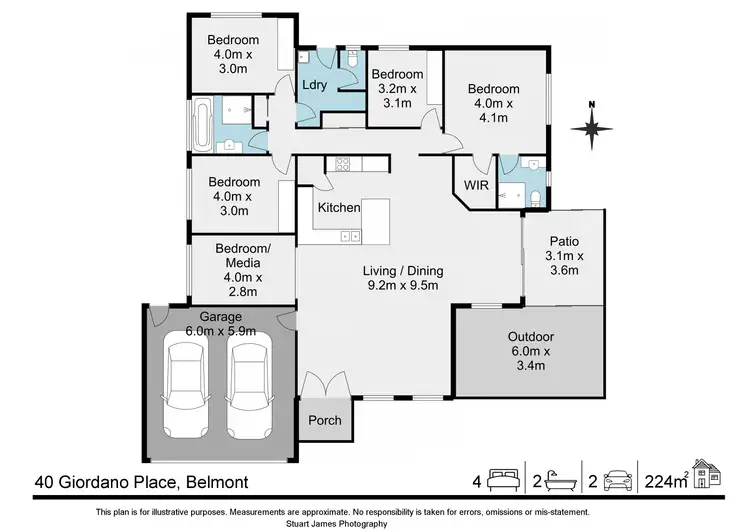 Floorplan of Homely house listing, 40 Giordano Place, Belmont QLD 4153