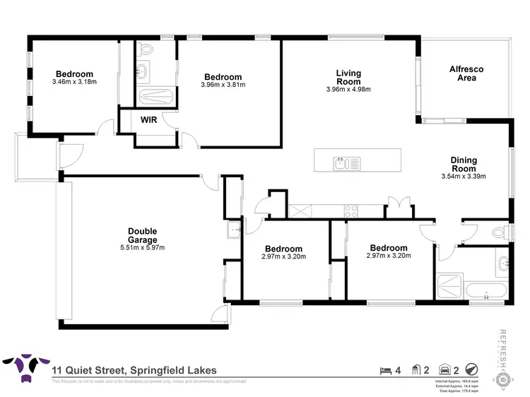 Floorplan of Homely house listing, 11 Quiet Court, Springfield Lakes QLD 4300