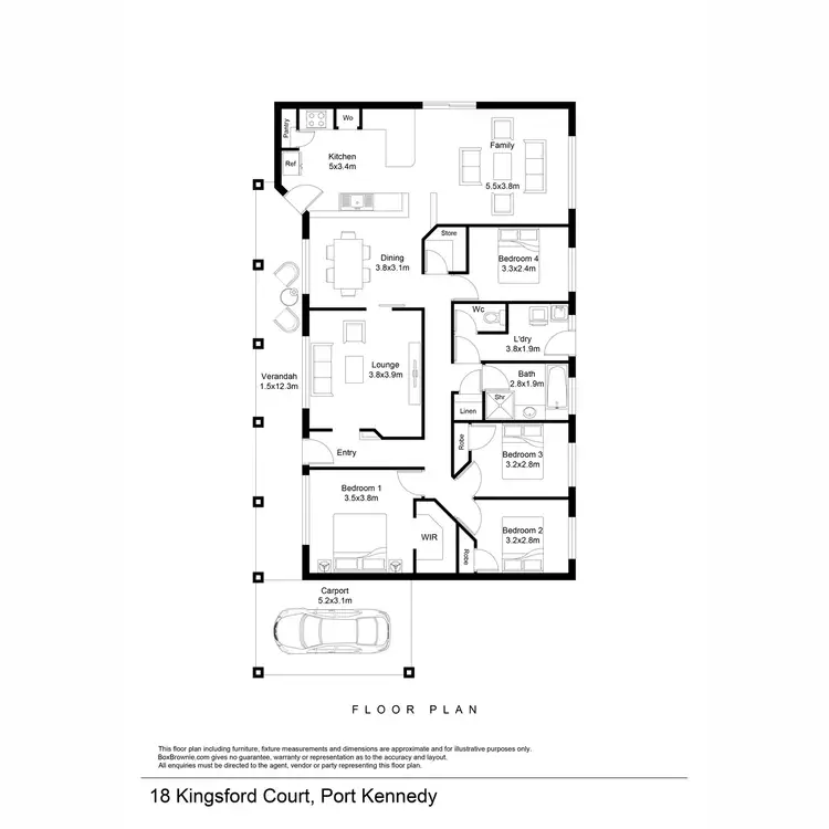 Floorplan of Homely house listing, 18 Kingsford Court, Port Kennedy WA 6172