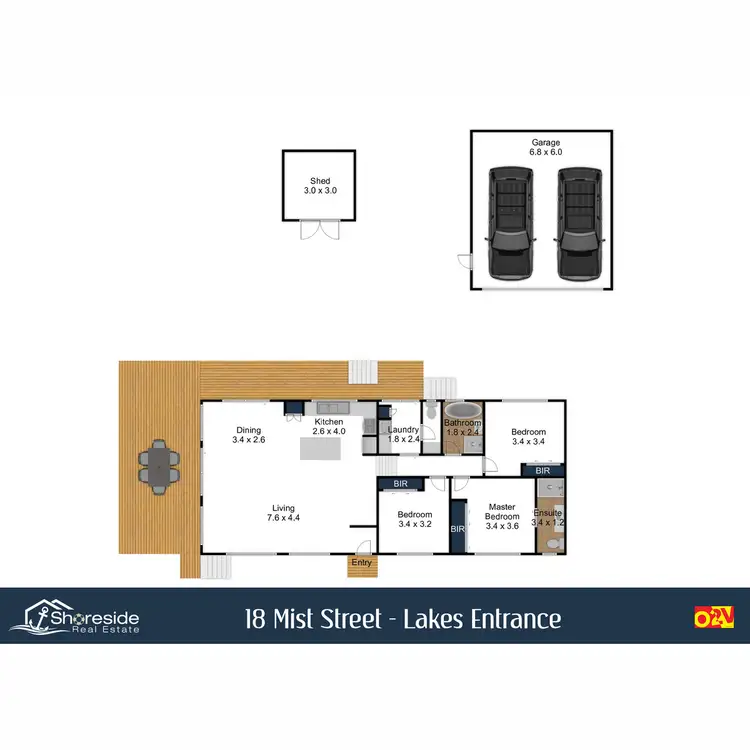 Floorplan of Homely house listing, 18 Mist Street, Lakes Entrance VIC 3909