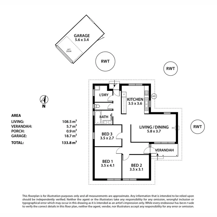 Floorplan of Homely house listing, 5 Walker Avenue, Mannum SA 5238