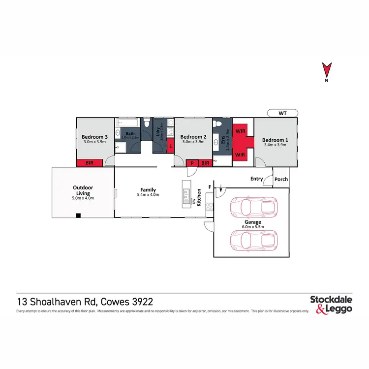 Floorplan of Homely house listing, 13 Shoalhaven Road, Cowes VIC 3922