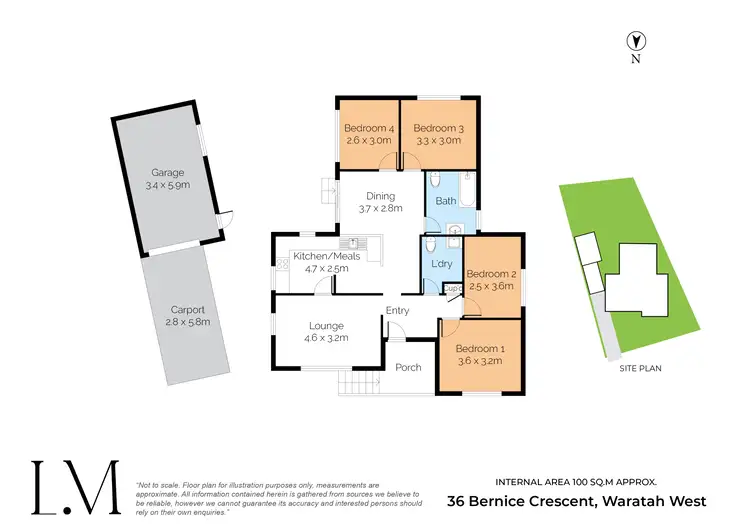 Floorplan of Homely house listing, 36 Bernice Crescent, Waratah West NSW 2298