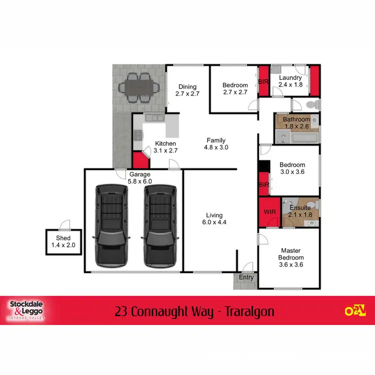 Floorplan of Homely house listing, 23 Connaught Way, Traralgon VIC 3844