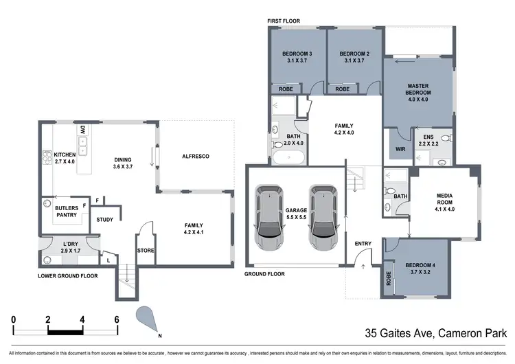 Floorplan of Homely house listing, 35 Gaites Drive, Cameron Park NSW 2285