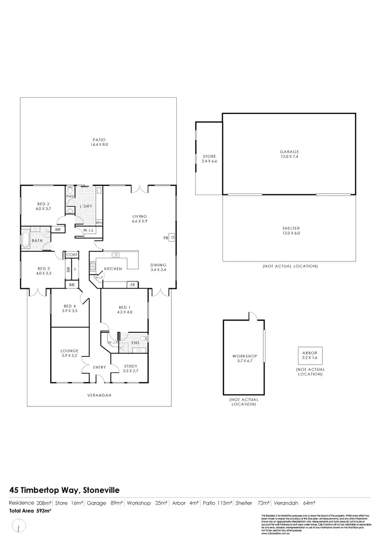 Floorplan of Homely house listing, 45 Timbertop Way, Stoneville WA 6081