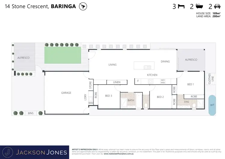 Floorplan of Homely house listing, 14 Stone Crescent, Baringa QLD 4551