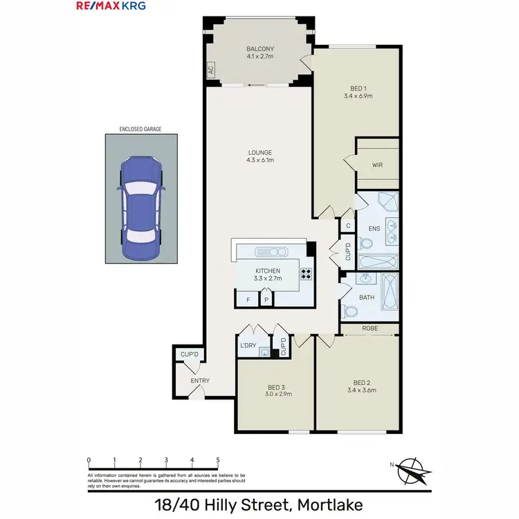 Floorplan of Homely apartment listing, 18/40 Hilly Street, Mortlake NSW 2137