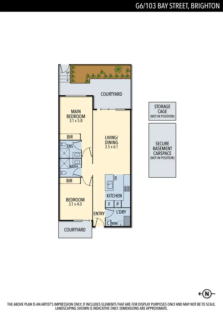 Floorplan of Homely apartment listing, G6/103 Bay Street, Brighton VIC 3186