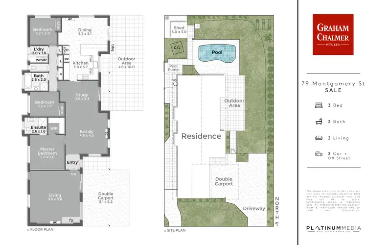 Floorplan of Homely house listing, 79 Montgomery Street, Sale VIC 3850