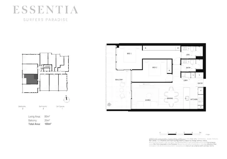 Floorplan of Homely apartment listing, 85/18 Remembrance Drive, Surfers Paradise QLD 4217