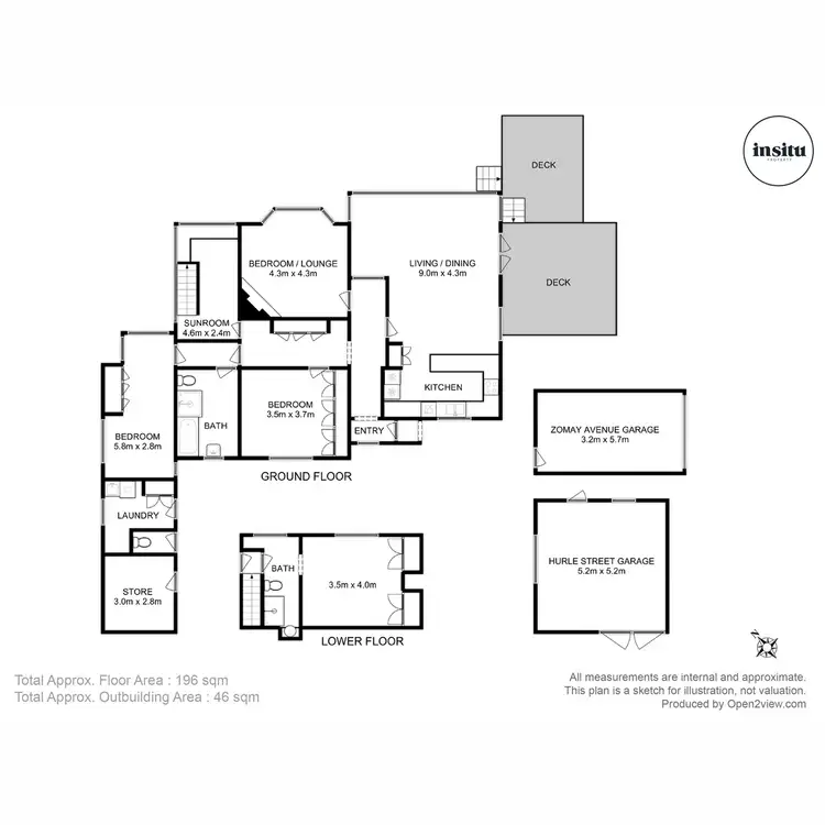Floorplan of Homely house listing, 1 Zomay Avenue, Dynnyrne TAS 7005