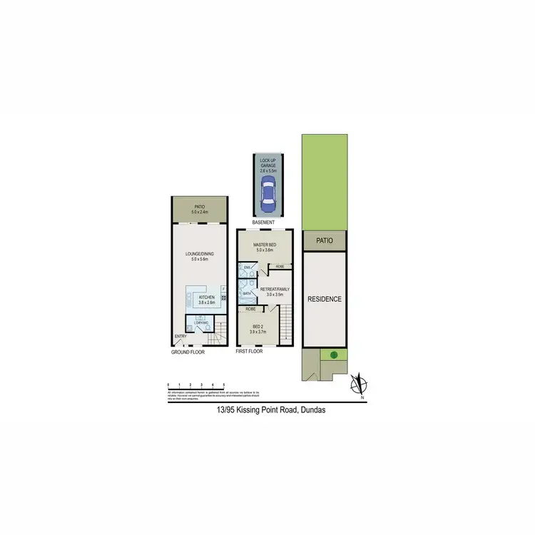 Floorplan of Homely townhouse listing, 13/95 Kissing Point Road, Dundas NSW 2117