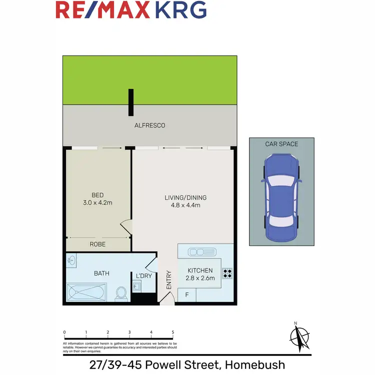 Floorplan of Homely apartment listing, 27/39-45 Powell Street, Homebush NSW 2140