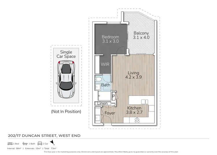 Floorplan of Homely apartment listing, 202/17 Duncan Street, West End QLD 4101