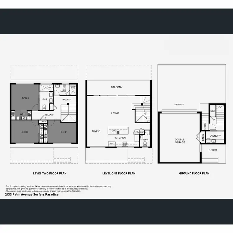 Floorplan of Homely townhouse listing, 2/33 Palm Avenue, Surfers Paradise QLD 4217