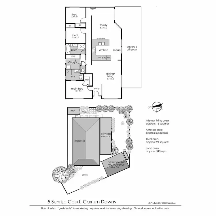 Floorplan of Homely house listing, 5 Sunrise Court, Carrum Downs VIC 3201